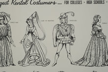Load image into Gallery viewer, Vintage Costume History Poster – 15th Century Dress by Don Foote for Eaves Costume Co., Medieval &amp; Renaissance Reference Print
