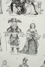 Load image into Gallery viewer, Vintage Costume History Poster – 17th Century Dress by John Boyt for Eaves Costume Co., Theatrical Reference Print
