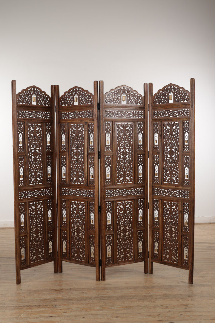 4 Panel Brown Room Divider 4 Panel Brown Room Divider