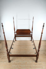 Load image into Gallery viewer, Council Craftsman Queen-Size Mahogany Poster Bed with Hand-Carved Wheat Motif
