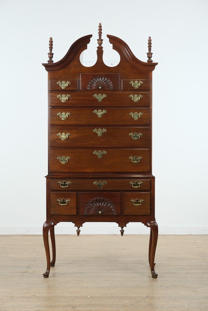 Philadelphia Style Mahogany Tallboy Dresser by Councill Craftsmen