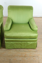 Load image into Gallery viewer, Pair of Councill Craftsmen Green Upholstered Lounge Chairs

