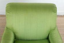 Load image into Gallery viewer, Pair of Councill Craftsmen Green Upholstered Lounge Chairs
