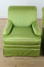Load image into Gallery viewer, Pair of Councill Craftsmen Green Upholstered Lounge Chairs
