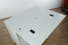 Load image into Gallery viewer, White Folding Craft Table Cabinet with Drawers and Casters
