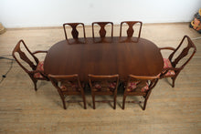 Load image into Gallery viewer, Craftique Heirloom Mahogany Dining Set- 8 Chairs &amp; 3 Leaves
