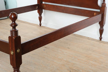 Load image into Gallery viewer, Craftique Solid Mahogany Queen Cannonball Bed Mellow Wood Finish
