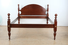 Load image into Gallery viewer, Craftique Solid Mahogany Queen Cannonball Bed Mellow Wood Finish
