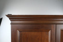 Load image into Gallery viewer, Craftique Solid Mahogany Old World Secretary Desk Bookcase Cabinet
