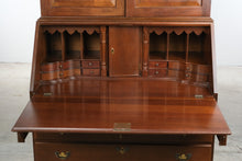 Load image into Gallery viewer, Craftique Solid Mahogany Old World Secretary Desk Bookcase Cabinet
