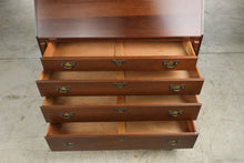 Load image into Gallery viewer, Craftique Solid Mahogany Old World Secretary Desk Bookcase Cabinet
