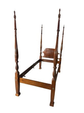 Load image into Gallery viewer, Craftique Solid Mahogany Twin Poster Bed with Rice Carved Posts
