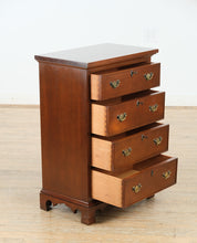 Load image into Gallery viewer, Craftique Heirloom Mahogany 4-Drawer Nightstand – MEL Finish, 32&quot; Tall
