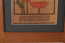 Load image into Gallery viewer, Stickley The Craftsman Poppies Mission Style Art – Quartersawn Oak Frame
