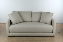 Load image into Gallery viewer, Crate and Barrel Gather Apartment Sofa in Beige Textured Upholstery
