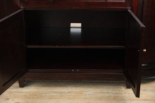 Load image into Gallery viewer, Crate &amp; Barrel Solid Cherry Rounded-End Sideboard with Open Shelf Interior
