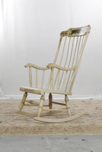 Load image into Gallery viewer, Cream Colored Hitchcock Style Rocking Chair
