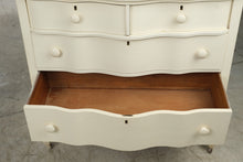 Load image into Gallery viewer, Antique Painted Serpentine Front Dresser with Oval Mirror
