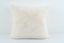 Load image into Gallery viewer, Ivory Cream Faux Fur Throw Pillow 19 x 19 Soft Plush Decorative Accent Cushion
