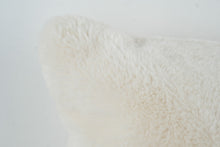 Load image into Gallery viewer, Ivory Cream Faux Fur Throw Pillow 19 x 19 Soft Plush Decorative Accent Cushion
