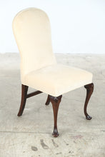 Load image into Gallery viewer, Traditional Queen Anne Style Cream Upholstered Slipper Chair with Cabriole Legs

