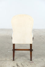 Load image into Gallery viewer, Traditional Queen Anne Style Cream Upholstered Slipper Chair with Cabriole Legs
