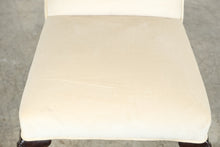 Load image into Gallery viewer, Traditional Queen Anne Style Cream Upholstered Slipper Chair with Cabriole Legs
