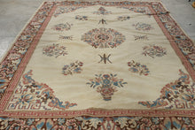 Load image into Gallery viewer, Chinese Style Floral Medallion Area Rug 93 x 128 Ivory Rose Blue
