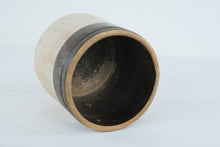 Load image into Gallery viewer, Antique 2 Gallon Stoneware Crock Brown Glaze Blue Crown 9 Inch

