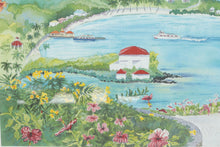 Load image into Gallery viewer, Cruz Bay Overlook Framed Watercolor
