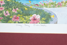 Load image into Gallery viewer, Cruz Bay Overlook – Signed Framed Watercolor Print by Estern (28&quot; x 22&quot;)
