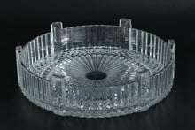 Load image into Gallery viewer, Heavy Lead Crystal Round Serving Bowl – Deep Cut Diamond &amp; Sunburst Pattern
