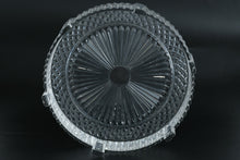 Load image into Gallery viewer, Heavy Lead Crystal Round Serving Bowl – Deep Cut Diamond &amp; Sunburst Pattern
