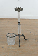 Load image into Gallery viewer, Italian Rococo Revival Style Silver Plate &amp; Crystal Champagne Cooler on Stand by William Adams for Towle, Circa 1980
