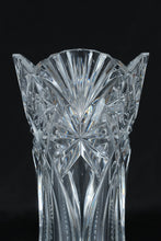 Load image into Gallery viewer, J.G. Durand Cristal d'Arques Vincennes Crystal Vase 12” Tall France Starburst Cut
