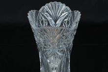 Load image into Gallery viewer, J.G. Durand Cristal d'Arques Vincennes Crystal Vase 12” Tall France Starburst Cut
