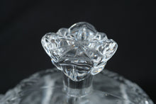 Load image into Gallery viewer, Vintage Bohemia Crystal Covered Candy Dish Portico Pattern Czech Republic 7 Inch
