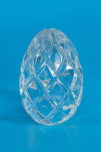 Load image into Gallery viewer, Rogaska Signed Cut Crystal Egg – 3.5” Etched Diamond Pattern, Handcrafted in Slovenia
