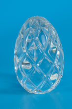 Load image into Gallery viewer, Rogaska Signed Cut Crystal Egg – 3.5” Etched Diamond Pattern, Handcrafted in Slovenia
