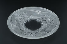 Load image into Gallery viewer, Val Saint Lambert Frosted Crystal Bowl with Birds and Waves – 12” Signed
