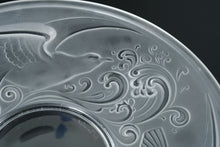 Load image into Gallery viewer, Val Saint Lambert Frosted Crystal Bowl with Birds and Waves – 12” Signed
