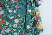 Load image into Gallery viewer, Cuddledown Queen Duvet Cover Floral Garden Print Cotton Button Closure
