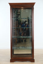Load image into Gallery viewer, Philip Reinisch Sheffield Collection Lighted Curio Cabinet – Solid Wood, Cherry Finish
