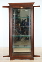 Load image into Gallery viewer, Philip Reinisch Sheffield Collection Lighted Curio Cabinet – Solid Wood, Cherry Finish
