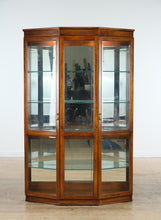Load image into Gallery viewer, Carolina Heritage Lighted Curio Cabinet – Real Wood, Mirrored Back
