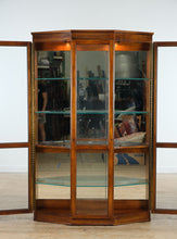 Load image into Gallery viewer, Carolina Heritage Lighted Curio Cabinet – Real Wood, Mirrored Back
