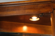 Load image into Gallery viewer, Carolina Heritage Lighted Curio Cabinet – Real Wood, Mirrored Back
