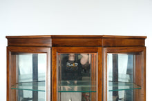 Load image into Gallery viewer, Carolina Heritage Lighted Curio Cabinet – Real Wood, Mirrored Back
