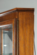 Load image into Gallery viewer, Carolina Heritage Lighted Curio Cabinet – Real Wood, Mirrored Back
