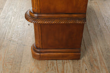 Load image into Gallery viewer, Pair of Curved Front Display Cabinets with Burled Accents
